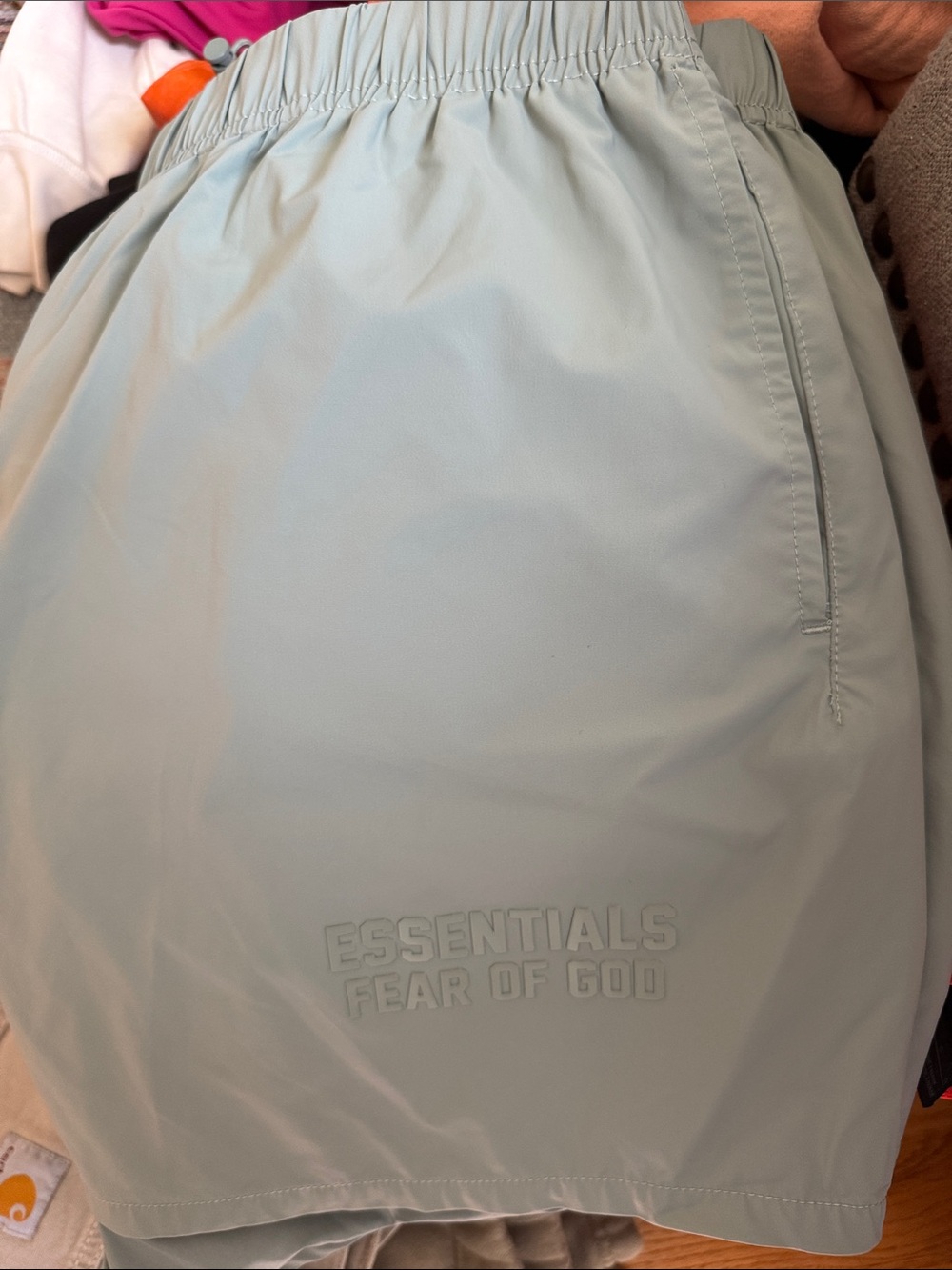 Essentials Gray Active Nylon Shorts